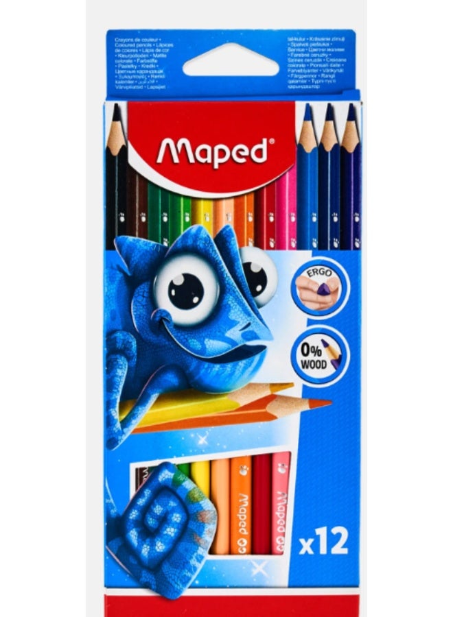 Maped Pulse 12 Pieces Colouring Pencil Set, Multicolor - Image 2