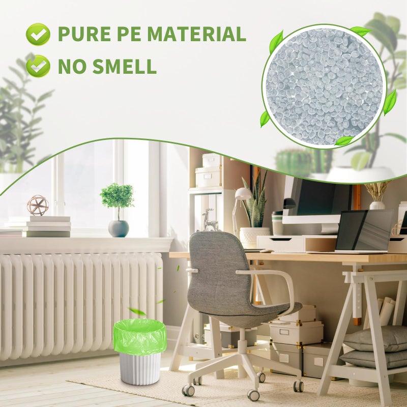 Magesh 105 Count 4 Gallon Small Trash Bags, Green, Transparent, Durable, Leak-Proof, Unscented, Easy to Use, Versatile, Outstanding Customer Service - Image 2