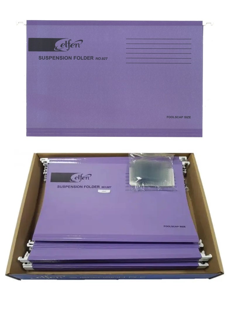elfen 50 قطعة ملف معلق بحجم فولسكيب لون بنفسجي - Image 1