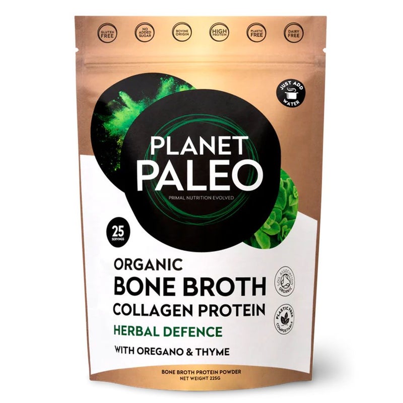 Planet Paleo Collagen Protein Herbal Defence 225G