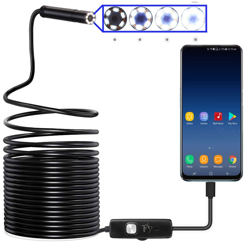 Spy Mission Digital USB Endoscope Borescope Handheld Inspection Snake Camera 6 Adjustable Led for Laptops Android Smartphones OTG Compatible 5 Meters Long Series1 for Indoor and Outdoor use - Image 2