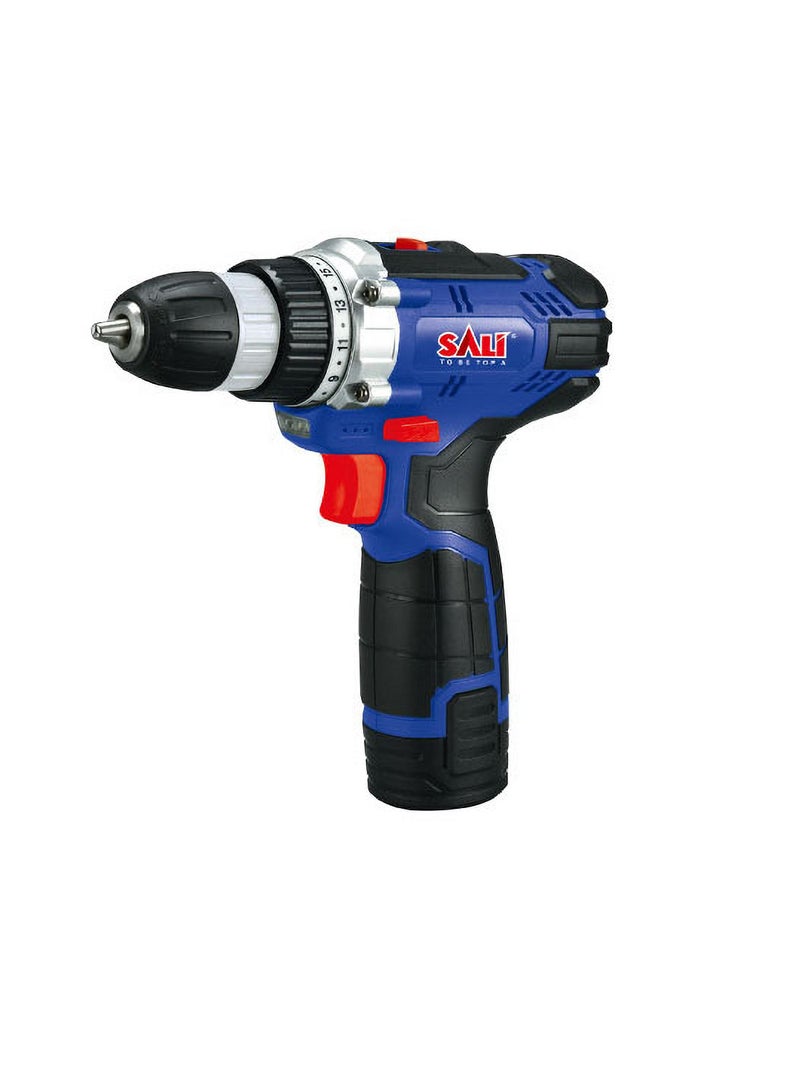 Cordless Drill 12V Power Tools With 2 Li-Ion Batteries.  2PCS of LI-ION 800mAh battery pack, Max. Torque:22N.m, 10mm keyless chuck, Variable speed with quick stop, LED work light  - Image 1