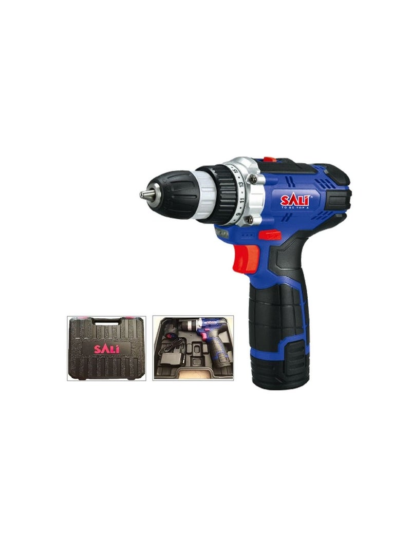 Cordless Drill 12V Power Tools With 2 Li-Ion Batteries.  2PCS of LI-ION 800mAh battery pack, Max. Torque:22N.m, 10mm keyless chuck, Variable speed with quick stop, LED work light  - Image 2