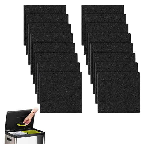 HAVANSIDY 16Pack Trash Can Odor Absorbing Filter Refills Compatible with EKO Trash Can Activated Charcoal Deodorizer StickOn Filters Garbage Can Odor Eliminator and Absorber for Indoor and Outdoor Bins - Image 1