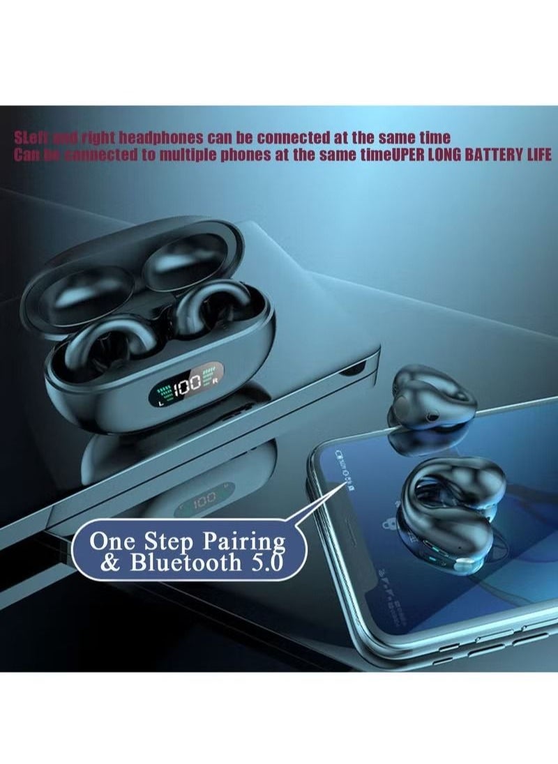 Open Ear Wireless Bone Conduction Headphone Ear Clip Sport Headset R15