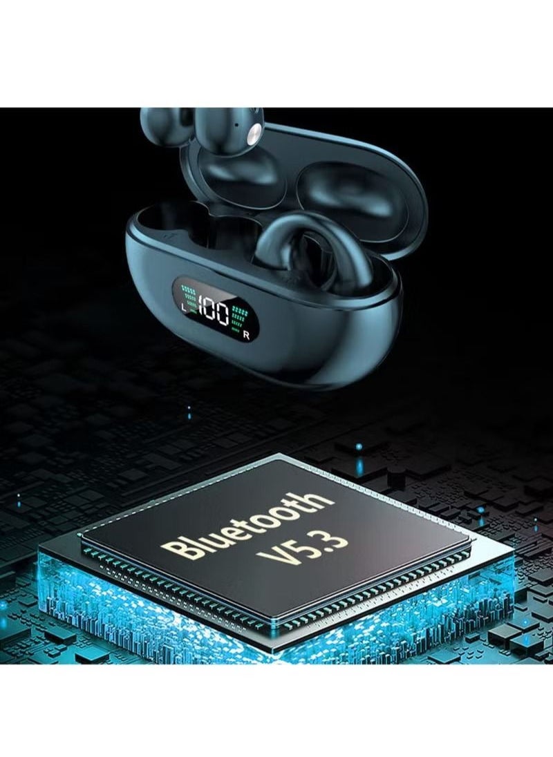Open Ear Wireless Bone Conduction Headphone Ear Clip Sport Headset R15
