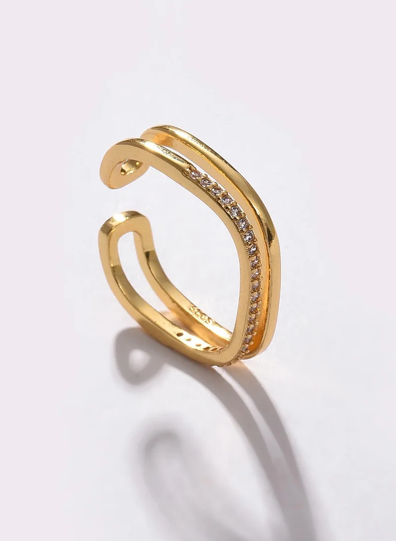 SOHI White Stone-Studded Artificial Finger Ring Jewellery