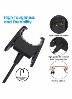 Y&D Charger Cable Compatible with Fitbit Charge 3/Charge 4, 2 Pcs Replacement USB Charging Cradle Dock Stand Smart Watch Adapter for 4(3.3 ft/1.6ft)  - Image 3