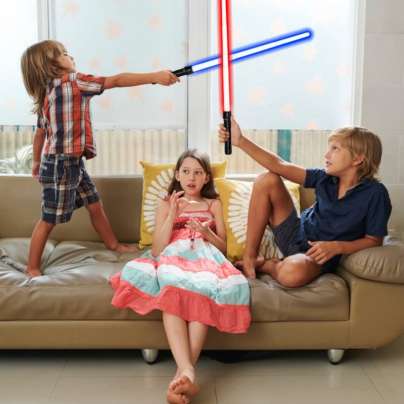 Kenpora Light Saber, Light Sabers for Kids with FX Sound, 2 in 1 Expandable Light Swords Gift Set for Birthday, Halloween Party, Galaxy War Fighters and Warriors - Image 3