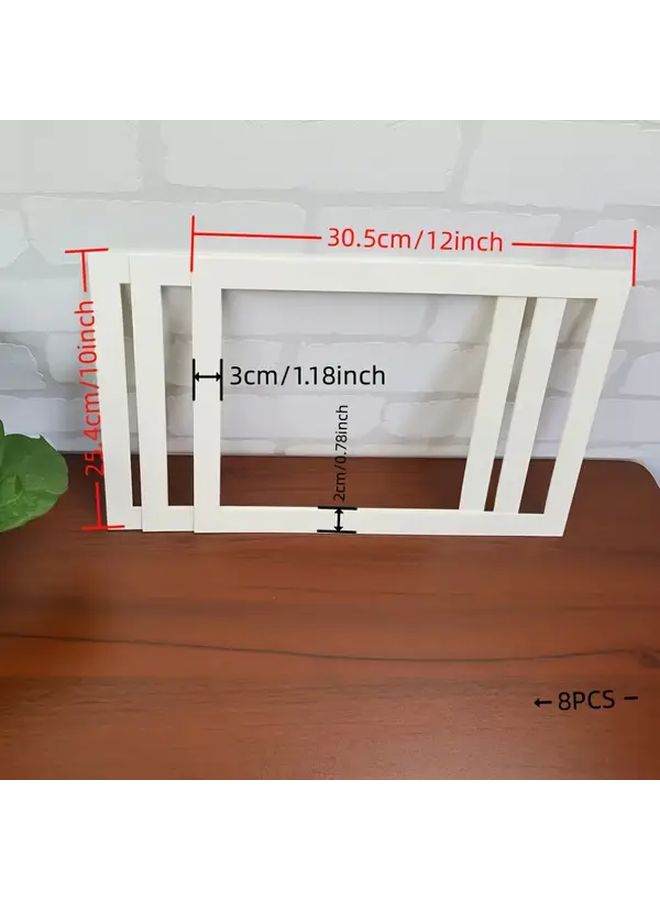 8 Pack A4 Picture Frames For Wall Mounted 12 Inch Cardboard Lining Durable Polyester Display Cases Living Room Bedroom Holiday Home Decor Elegant Craftsmanship - Image 4