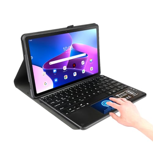 Concept Kart Keyboard Case for Lenovo Tab M10 FHD Plus 3rd Gen 10.61” with Smart Touchpad, 7 Color Backlit, Detachable Magnetic Keyboard, Pencil Holder - Image 1