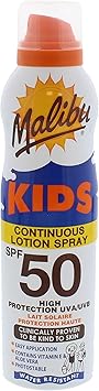 Malibu Sun Kids SPF 50 Continuous Lotion Spray High Protection Water Resistant 175 ml - Image 1