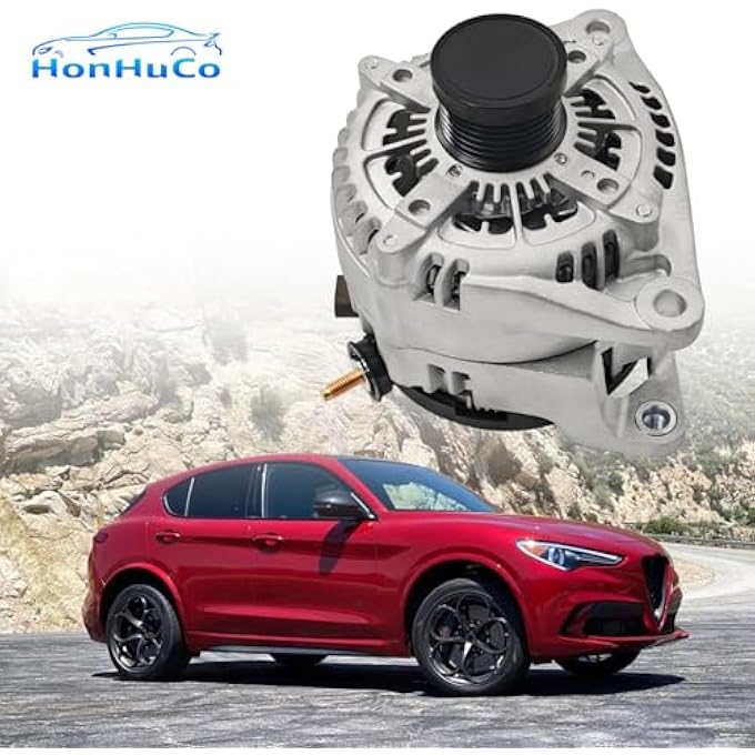 HonHuCo 50537696 570050552 Alternator 180A 14V Compatible With Alfa Romeo Stelvio 2.0L 2018-2020 for Giulia 2017-2020 - Image 2
