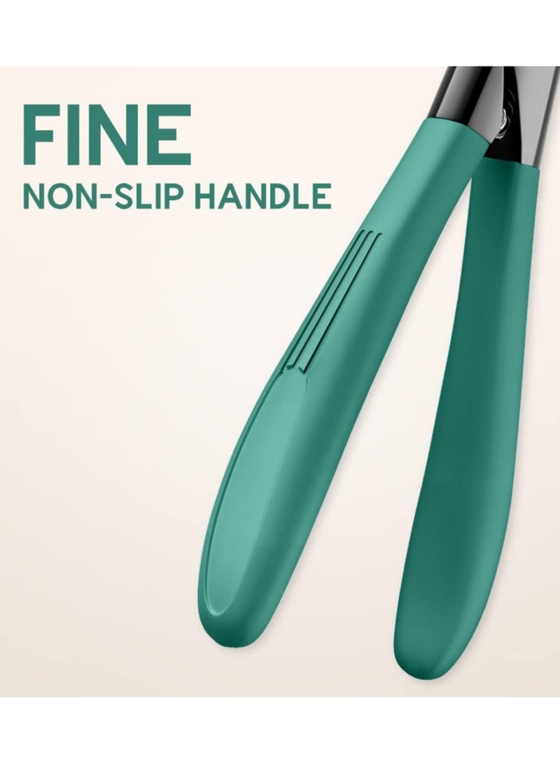 Nail Clippers, Heavy Duty Stainless Steel Toenail Clippers with Fingernail File Suitable for Thick Fingernails and Toenails, Professional Nail Trimming Tools (Green) - Image 2