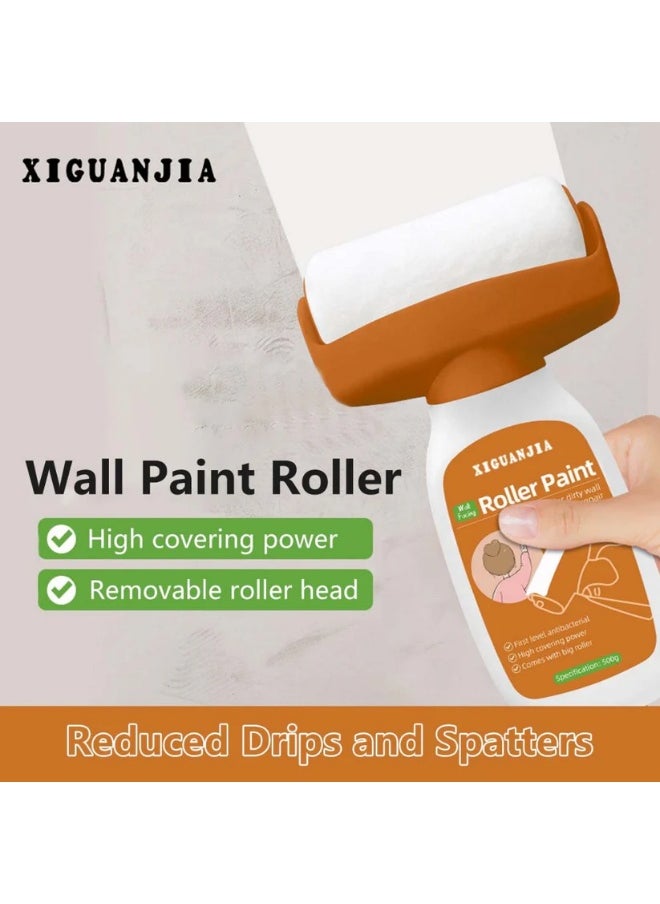 XIGUANJIA XIGUANJIA Repair Roller Paint - 500g White Paint for Touch up - Wall Facing Special for Dirty Traceless Repair - Easy solution for fixing stains, cracks, graffiti, and nail holes  - Image 4