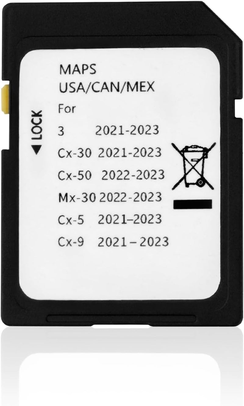 Forccord بطاقة SD للملاحة من Forccord الإصدار الأحدث لسيارات مازدا 3، CX5، CX9، CX30، MX30، CX50 (2021-2023) - خرائط الولايات المتحدة/كندا/المكسيك - Image 1