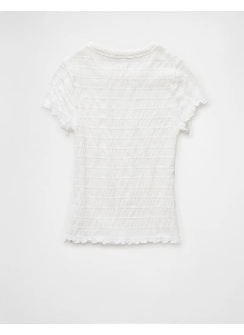 امريكان ايجل AE Smocked Hey Baby Tee