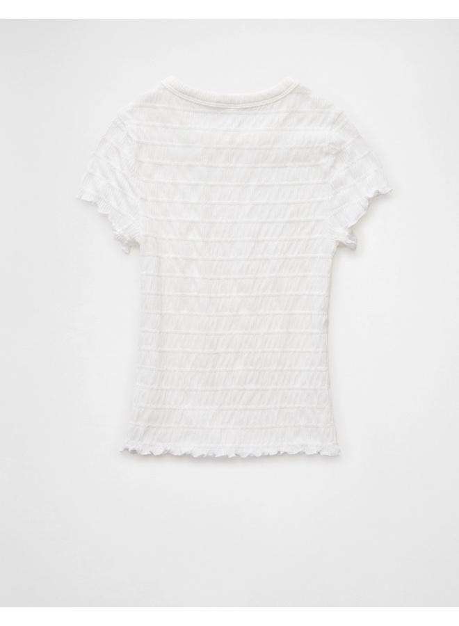 American Eagle AE Smocked Hey Baby Tee  - Image 2