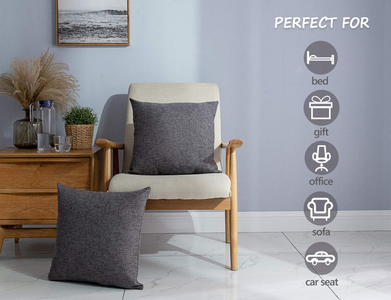 Stellhome Burlap Dhrow Conflow Cover Cover Farmhouse Linen Pillowcase for Bed Couch Sofa Pent - Image 3