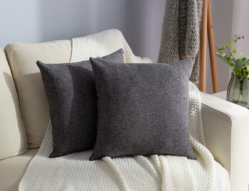 Stellhome Burlap Dhrow Conflow Cover Cover Farmhouse Linen Pillowcase for Bed Couch Sofa Pent - Image 1