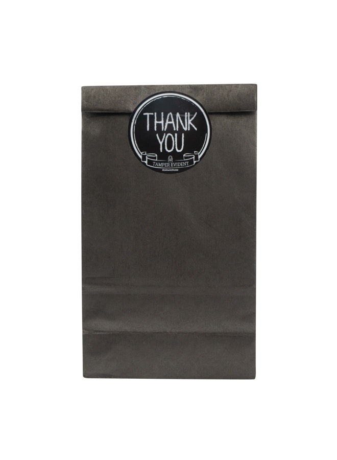 Restaurantware 2 Inch Tamper-Evident Stickers, 500 Rolled Thank You For Your Business Stickers - Chalkboard Design, For Safe Food Delivery, Black With White Font Plastic Tamper Seal Stickers, - Image 2