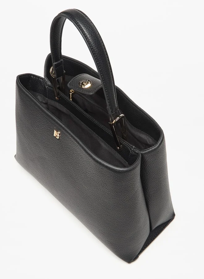 Flora Bella By Shoexpress Women Textured Tote Bag with Magnetic Closure and Double Handle