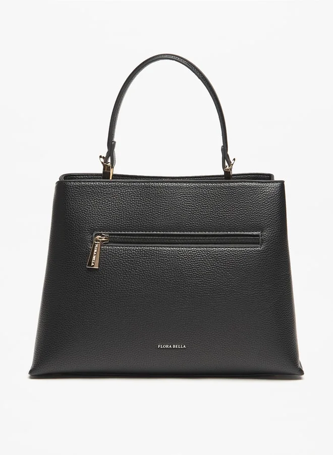 Flora Bella By Shoexpress Women Textured Tote Bag with Magnetic Closure and Double Handle