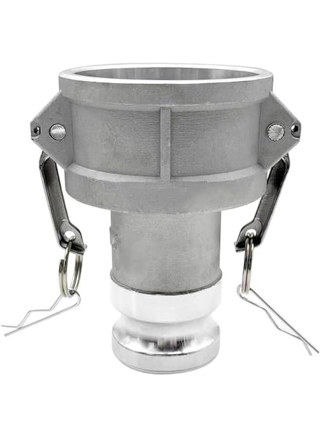 Arabest DA3020 Aluminum Global Type DA Cam Groove Hose Fitting, Female Camlock Male (3 to 2) - Image 1