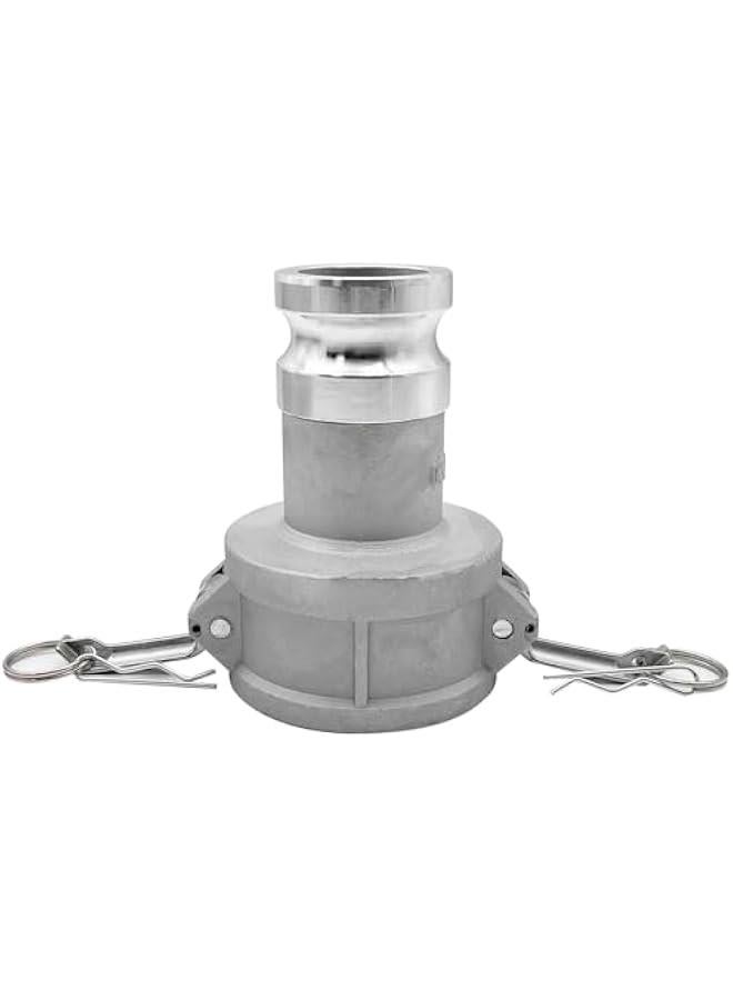 Arabest DA3020 Aluminum Global Type DA Cam Groove Hose Fitting, Female Camlock Male (3 to 2) - Image 2