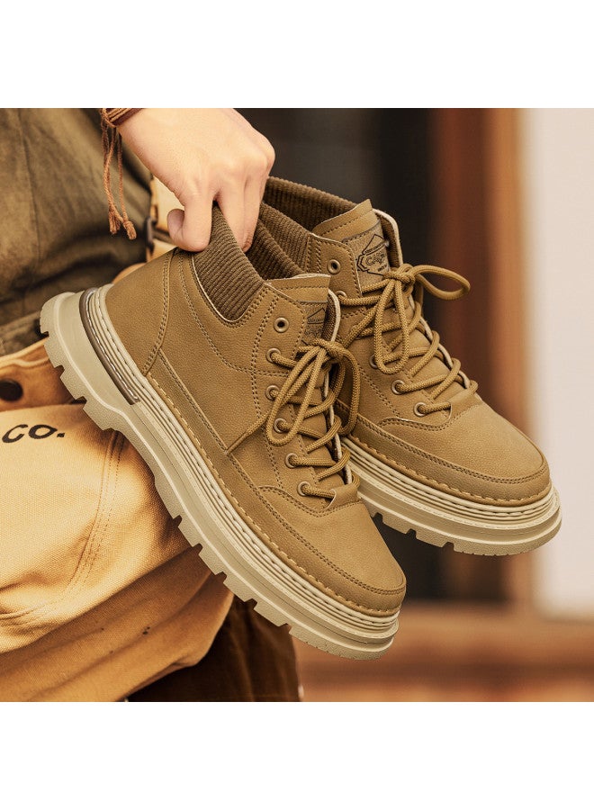 CARTELO American Retro Work Boots Men's Martin Boots, Trendy And Versatile Casual Boots, Rugged Style Ankle Boots, Handsome Motorcycle Boots Men's Boots - Image 2