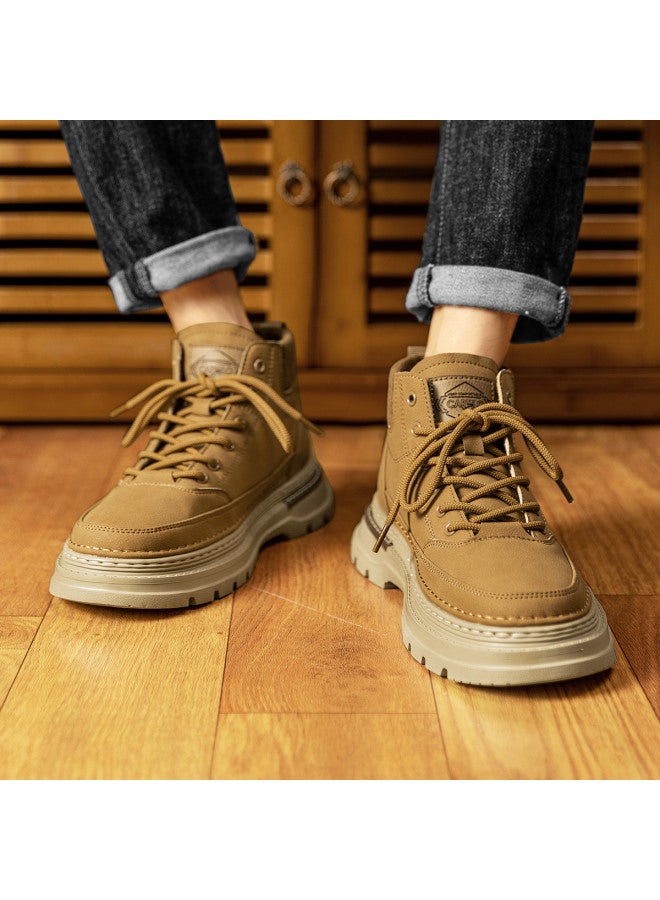 CARTELO American Retro Work Boots Men's Martin Boots, Trendy And Versatile Casual Boots, Rugged Style Ankle Boots, Handsome Motorcycle Boots Men's Boots - Image 4