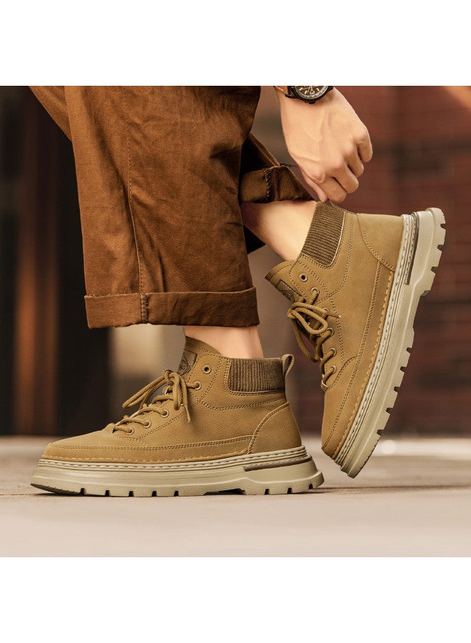 CARTELO American Retro Work Boots Men's Martin Boots, Trendy And Versatile Casual Boots, Rugged Style Ankle Boots, Handsome Motorcycle Boots Men's Boots - Image 5