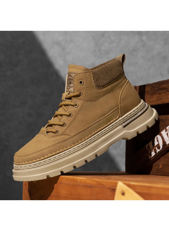 CARTELO American Retro Work Boots Men's Martin Boots, Trendy And Versatile Casual Boots, Rugged Style Ankle Boots, Handsome Motorcycle Boots Men's Boots - Image 3