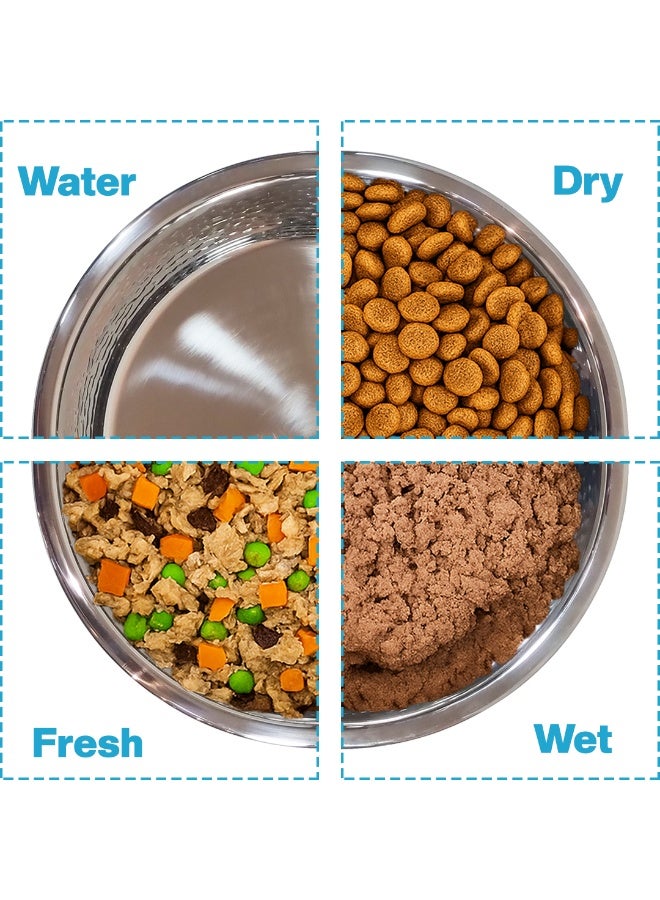 NNC PETS Dog bowl with Non-slip Rubber base and Smooth edges, Heavy-duty stainless steel pet feeding bowl for Medium to Large breeds, Ideal for many types of food, 26 cm BLUE - Image 5