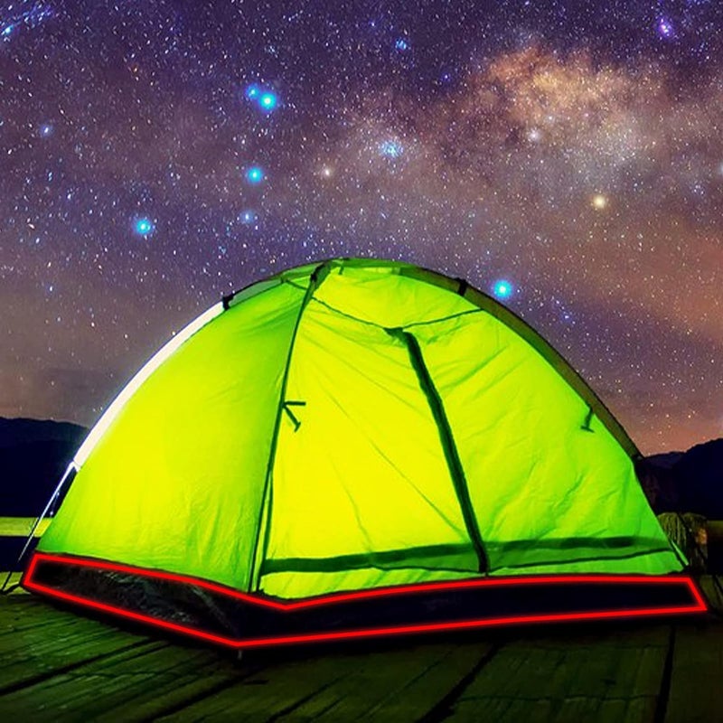 D-Fix شريط عاكس عالي الكثافة من راديوم - 5 أمتار في الطول - 48 مم / 2 بوصة عرض - 1 لفة لكل عبوة - شريط تحذير عاكس للسيارات والدراجات والمركبات التجارية عاكس شريط - أحمر - Image 4