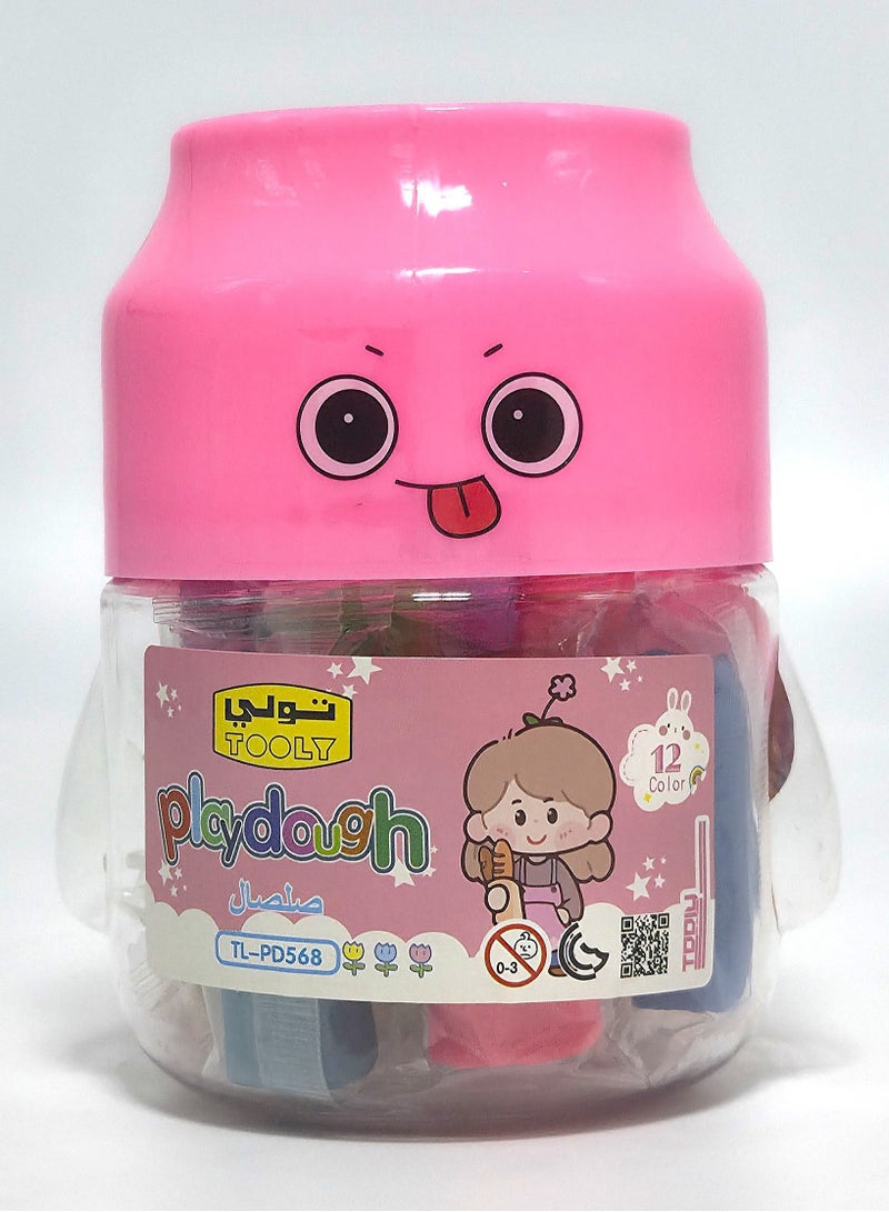 TOOLY Play Dough Set in Penguin-Shaped Jar with 3D Molding Tools 12 color - Image 3