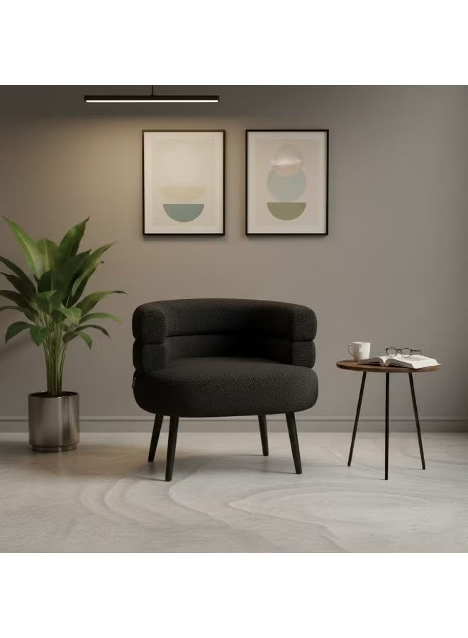 تيلانبو كرسي عصري من بوكل أكسنت بأرجل على الطراز الاسكندنافي باللون الأسود - Image 4