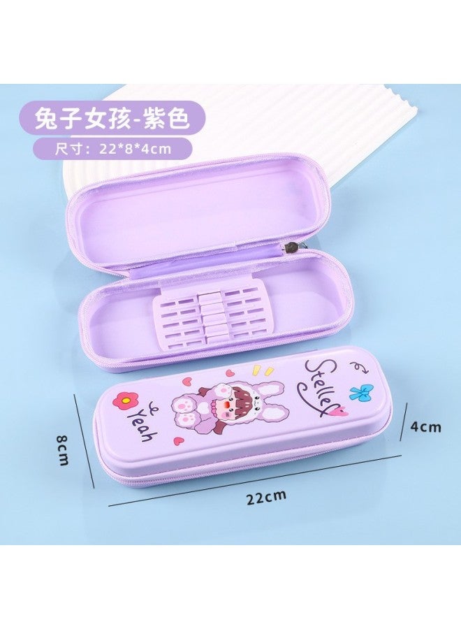 HELPS Cartoon Primary School Children's Pencil Box Cute Men's And Women's Wear-resistant Stationery Box Large Capacity Zipper Pencil Box Prizes - Image 1