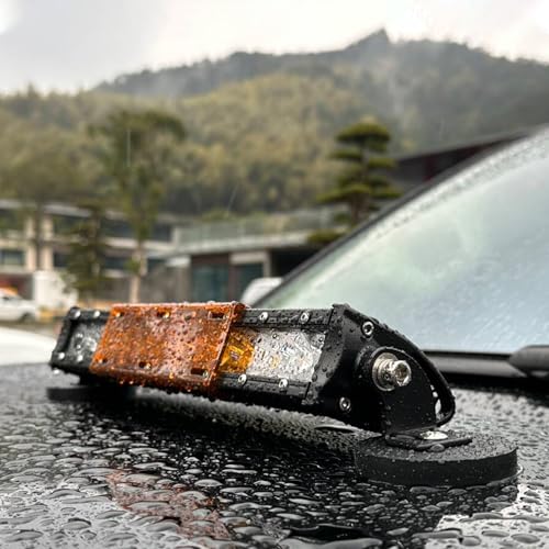 SKNOOY Magnetic LED Light Bar, Off Road Lights with Magnet Mount, Super Bright 60W LED Spot Lights, Single Row Working Light with Cigarette Lighter Plug Driving Lamp for Trucks Pickup Jeep ATV UTV SUV Boat - Image 1