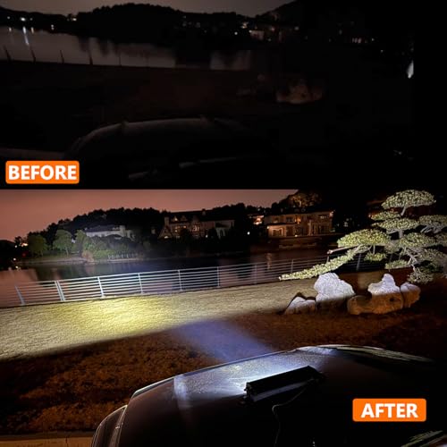 SKNOOY Magnetic LED Light Bar, Off Road Lights with Magnet Mount, Super Bright 60W LED Spot Lights, Single Row Working Light with Cigarette Lighter Plug Driving Lamp for Trucks Pickup Jeep ATV UTV SUV Boat - Image 2