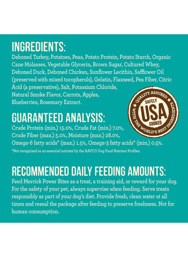 Merrick Power Bites Natural Soft And Chewy Real Meat Dog Treats, Grain Free Snack, Real Turducken Recipe - 6 oz. Bag - Image 4