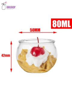WAOKN 20-Piece Disposable Honeypot Dessert Cups Mini Dessert Cups Plastic Cake Jelly Packing Cups 80Ml Transparent Plastic Clear  - Image 2