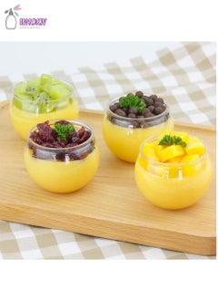 WAOKN 20-Piece Disposable Honeypot Dessert Cups Mini Dessert Cups Plastic Cake Jelly Packing Cups 80Ml Transparent Plastic Clear  - Image 4