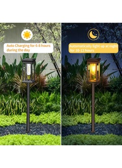 MOMENT 2 Pack Solar Lights For Outdoor Garden, Decorative Light Solar Garden Lights, Ip65 Waterproof, Auto On/Off Led Solar Lamp For Garden Paths, Patio, Lawn  - Image 5