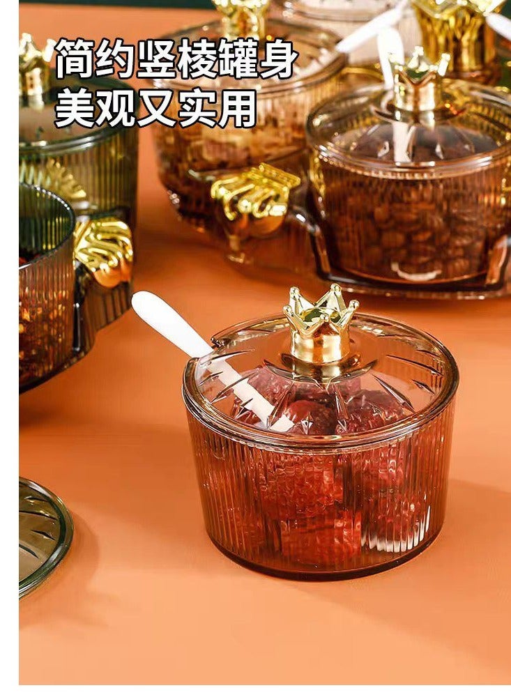 Seasoning Box,Spice Jars,Condiment Container Seasoning Box Set,Condiment Jars With Cover And Spoon,Acrylic Seasoning Box,for Pepper Spice Salt Sugar Storage IR  - Image 3