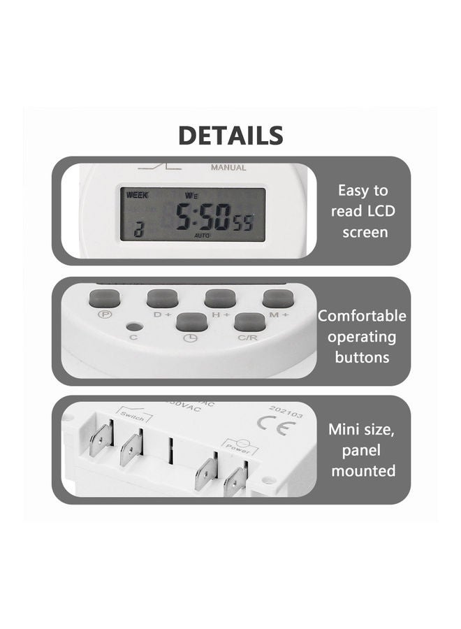 NIBEMINENT Weekly Switch Timer White  - Image 4