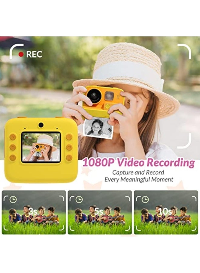 Arabest Kids Camera Instant Print, 48MP Digital Camera with Zero Ink, Selfie 1080P Video Camera with 32G TF Card, Toys Gifts for Girls Boys Aged 3-12 for Christmas/Birthday/Holiday (Orange) - Image 4