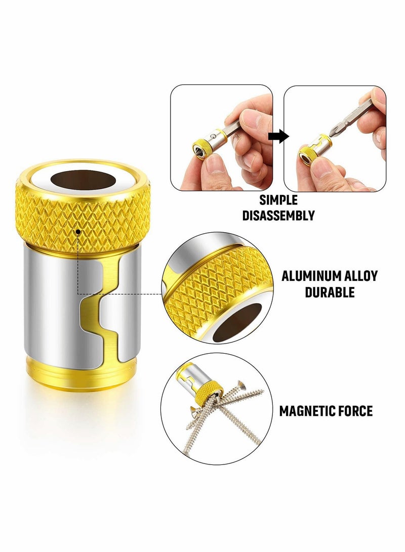 5pcs Magnetic Screw Ring, Removable Metal Magnetizer Screw for 1/4 Inch Hex Screwdriver and Power Bits - Image 2
