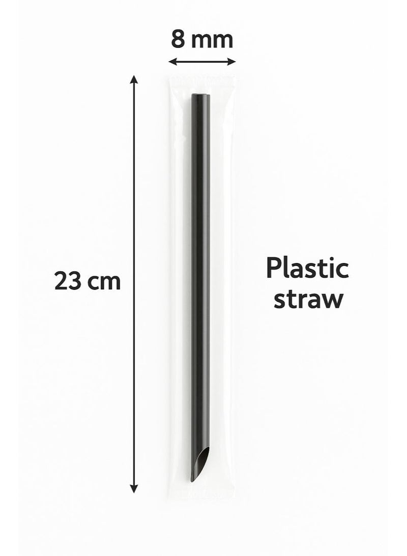 وين باك مصاصات شاي الفقاعات السوداء مغلفة بشكل فردي - 8 مم × 23 سم - 250 قطعة - Image 4