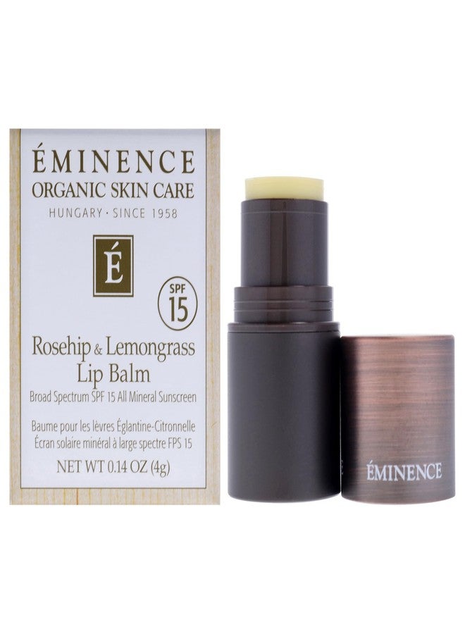 EMINENCE Rosehip and Lemongrass Lip Balm SPF 15 by Eminence for Unisex - 0.14 oz Lip Balm - Image 1